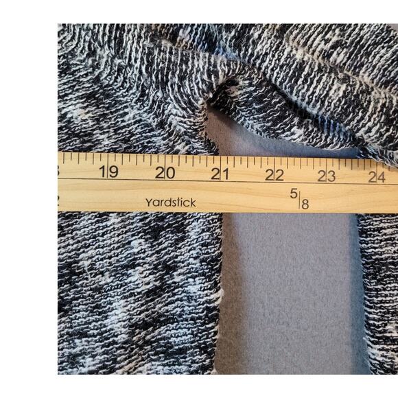 Eileen Fisher Black Heathered Linen Twist Scoop Neck Sweater M - Picture 7 of 9